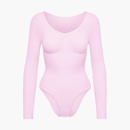 NAYA – Longsleeve Sculpt Bodysuit (Slipmodel) - LivingCurves Bodysuit Baby Roze / XS