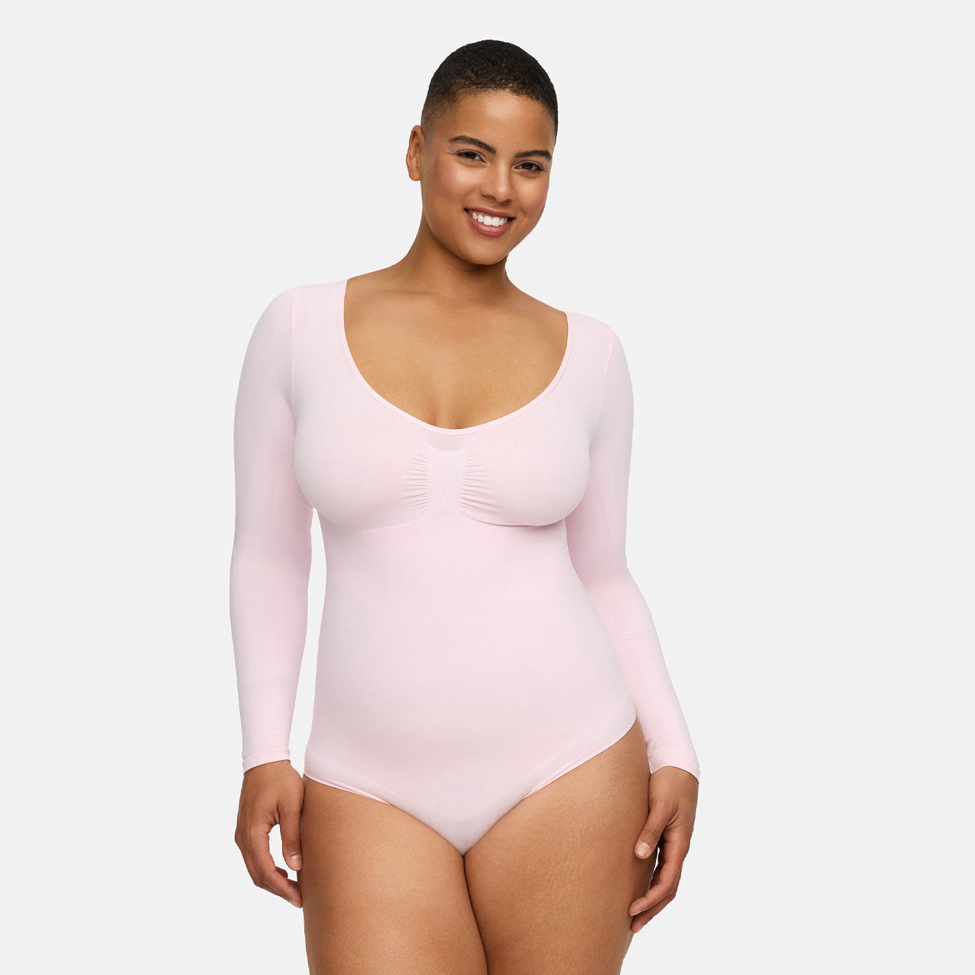 ARYA – Longsleeve Sculpt Bodysuit (Stringmodel) - LivingCurves Bodysuit Zwart / XS