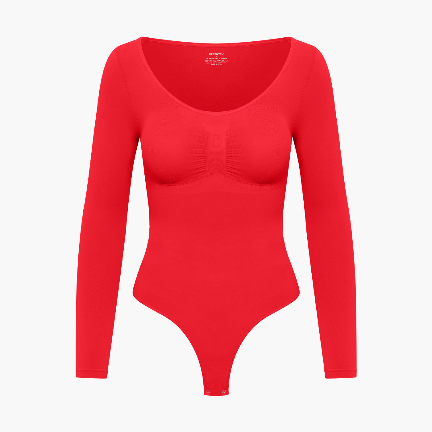 ARYA – Longsleeve Sculpt Bodysuit (Stringmodel) - LivingCurves Bodysuit Rood / XS