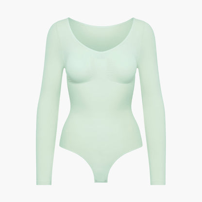 ARYA – Longsleeve Sculpt Bodysuit (Stringmodel) - LivingCurves Bodysuit Groen / XS