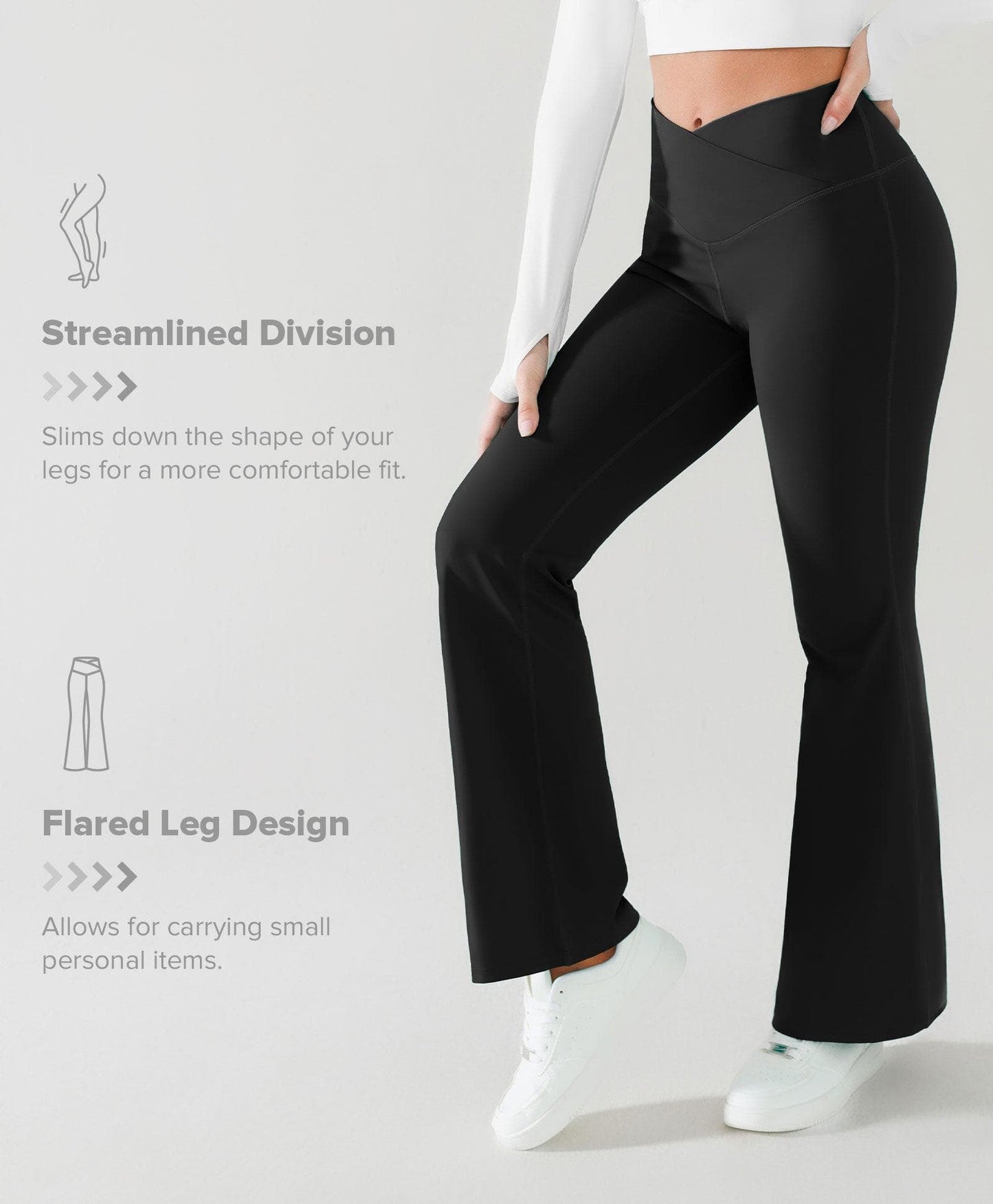 CELESTE – Flared Yoga Shaping Pants - LivingCurves Licht Blauw / XS