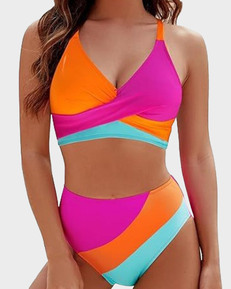 VESPA – Color-Block Bikini Set