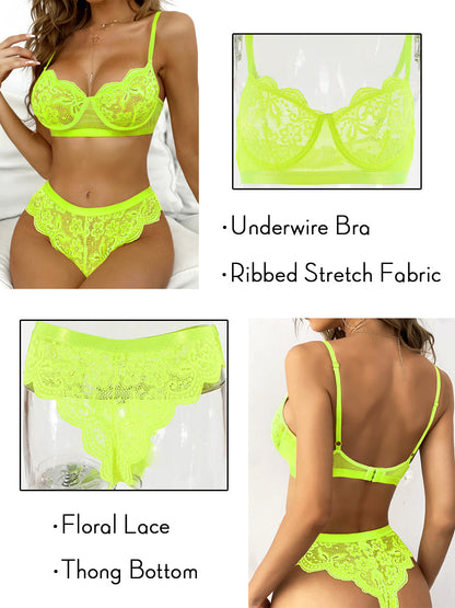 Kaei&Shi Lace Lingerie Set 3 – Tweedelige Kantset voor Verleiding