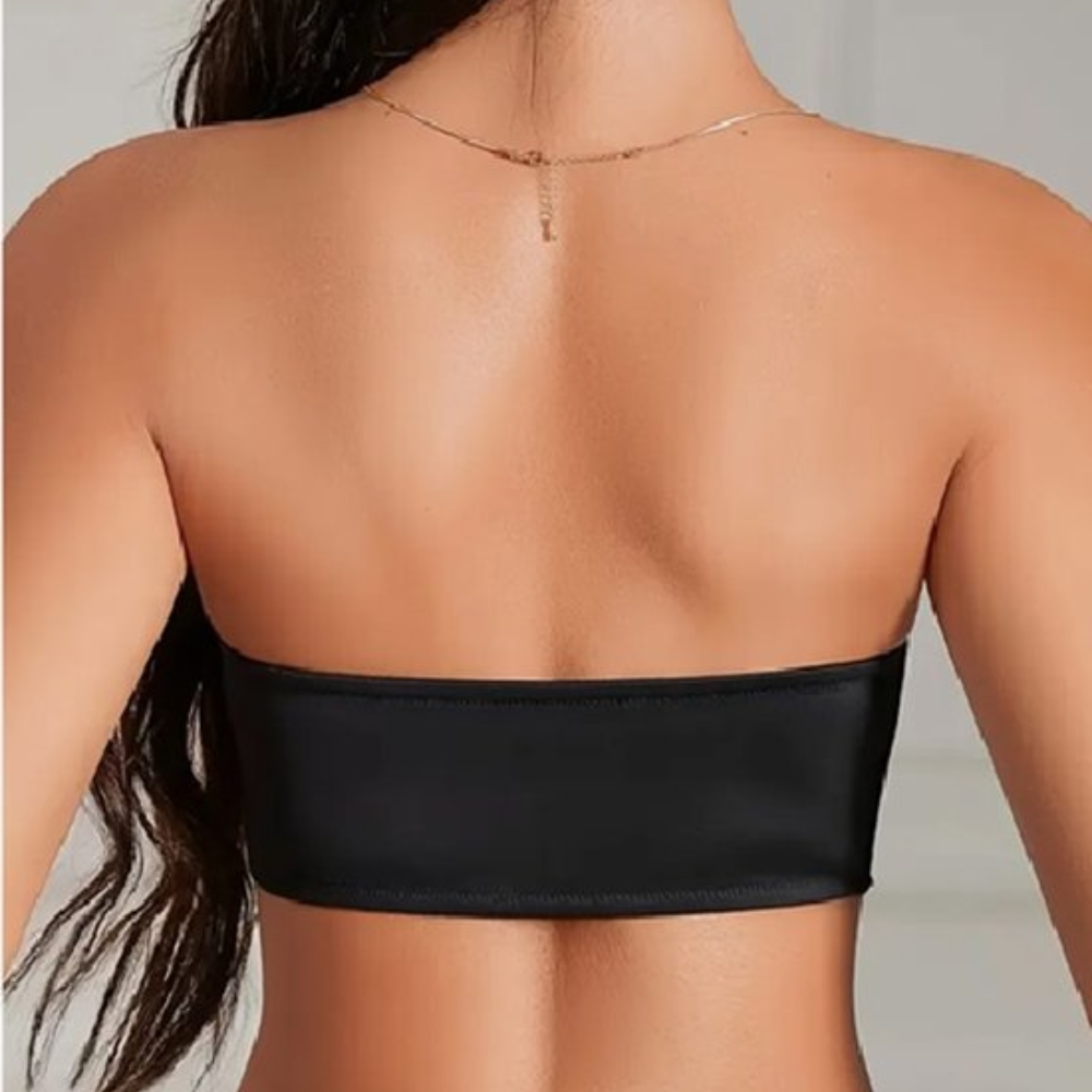 SELENE – Strapless Push-up BH (Ademend Comfort) - LivingCurves Tops Zwart / S