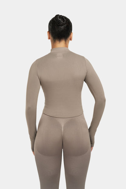 NARO - Sculpt Shapewear Jacket - Khaki - LivingCurves XS