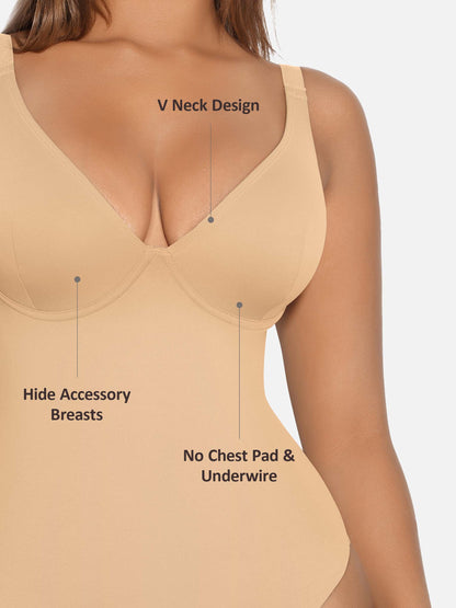 LIVC – V-Neck Tummy Control Shaping Bodysuit | Naadloze Comfort Body met Shaping Effect & Elegante Pasvorm