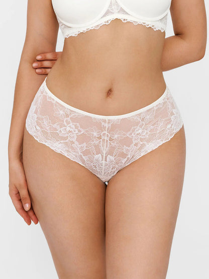 LILA – Kanten Mid-Rise Slip - LivingCurves Wit / S