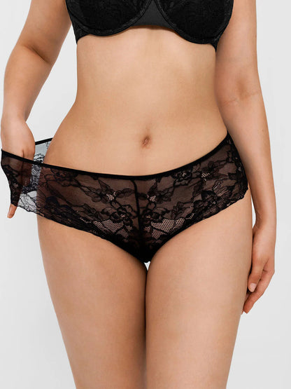 LILA – Kanten Mid-Rise Slip - LivingCurves Zwart / S