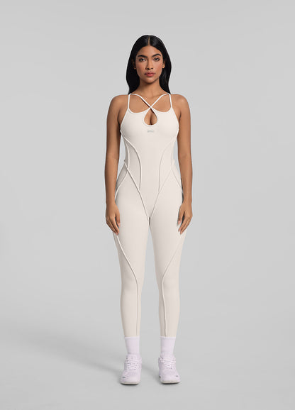 MIRE – Full-Length Shaping Catsuit - LivingCurves Bodysuit Ivory / XS