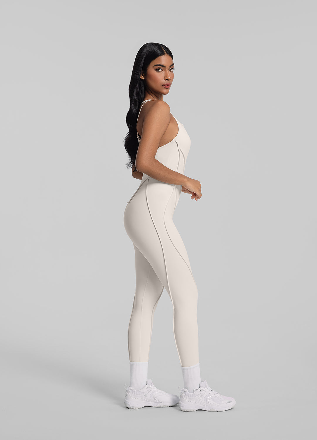 MIRE – Full-Length Shaping Catsuit - LivingCurves Bodysuit Ivory / XS