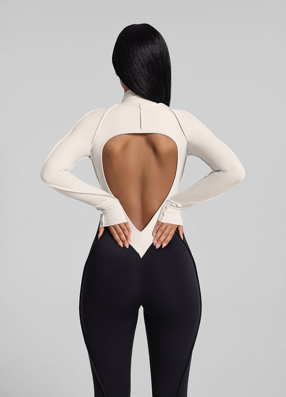 VALO – Full-Length Shaping Catsuit - LivingCurves Bodysuit Black/Ivory / XS