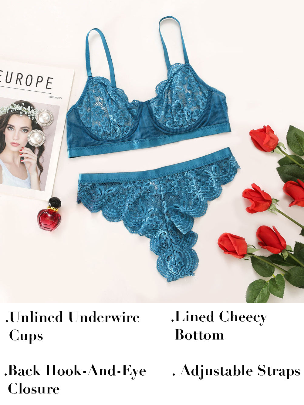 Évania Lace Duo Set – Delicate Tweedelige Kantset