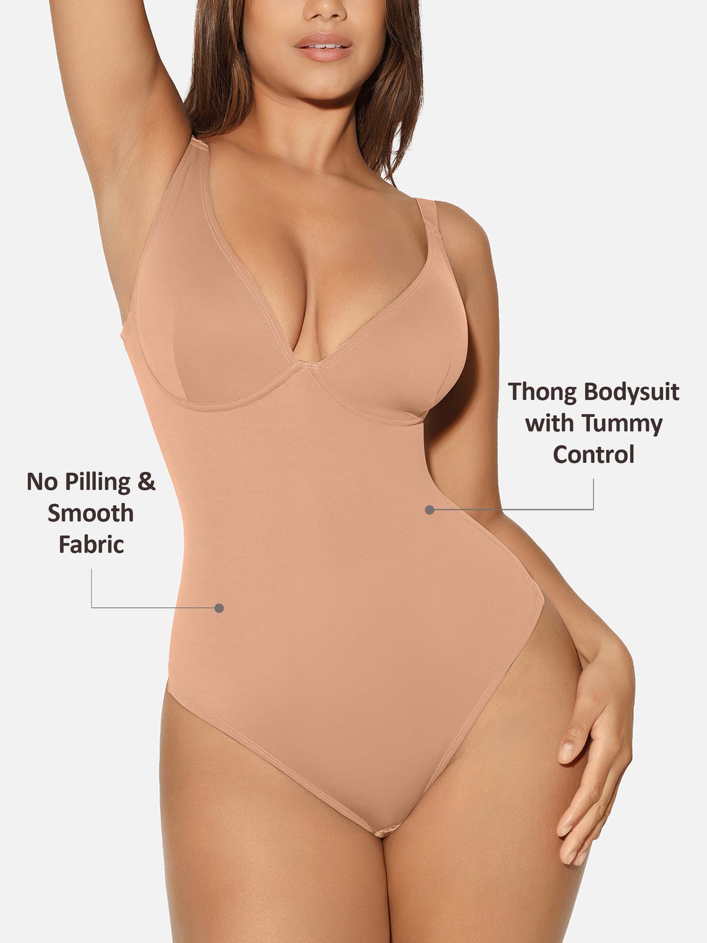 LIVC – V-Neck Tummy Control Shaping Bodysuit | Naadloze Comfort Body met Shaping Effect & Elegante Pasvorm