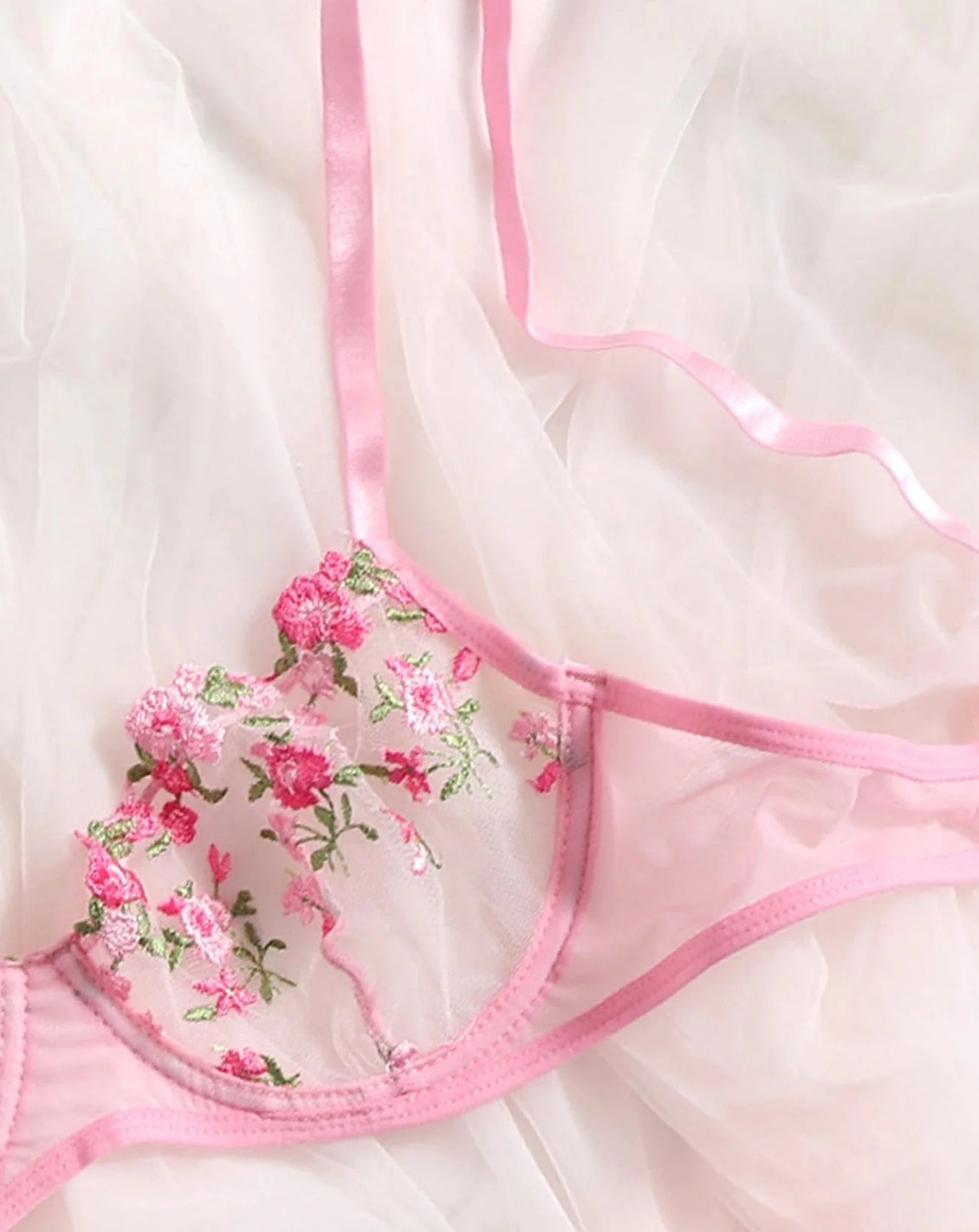 LIVC Lingerie set – Romantisch bloemenmotief met verfijnde afwerking voor Dames