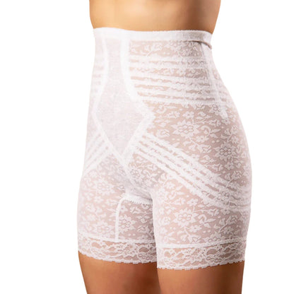 Style 6207 | No Roll High Waist Lace Thigh Slimmer with Extra Firm Support - LivingCurves High Waist Leg Shaper Mokka / S/26
