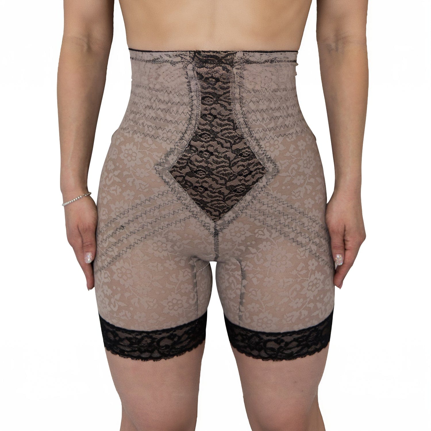 Style 6207 |  No Roll High Waist Lace Thigh Slimmer with Extra Firm Support