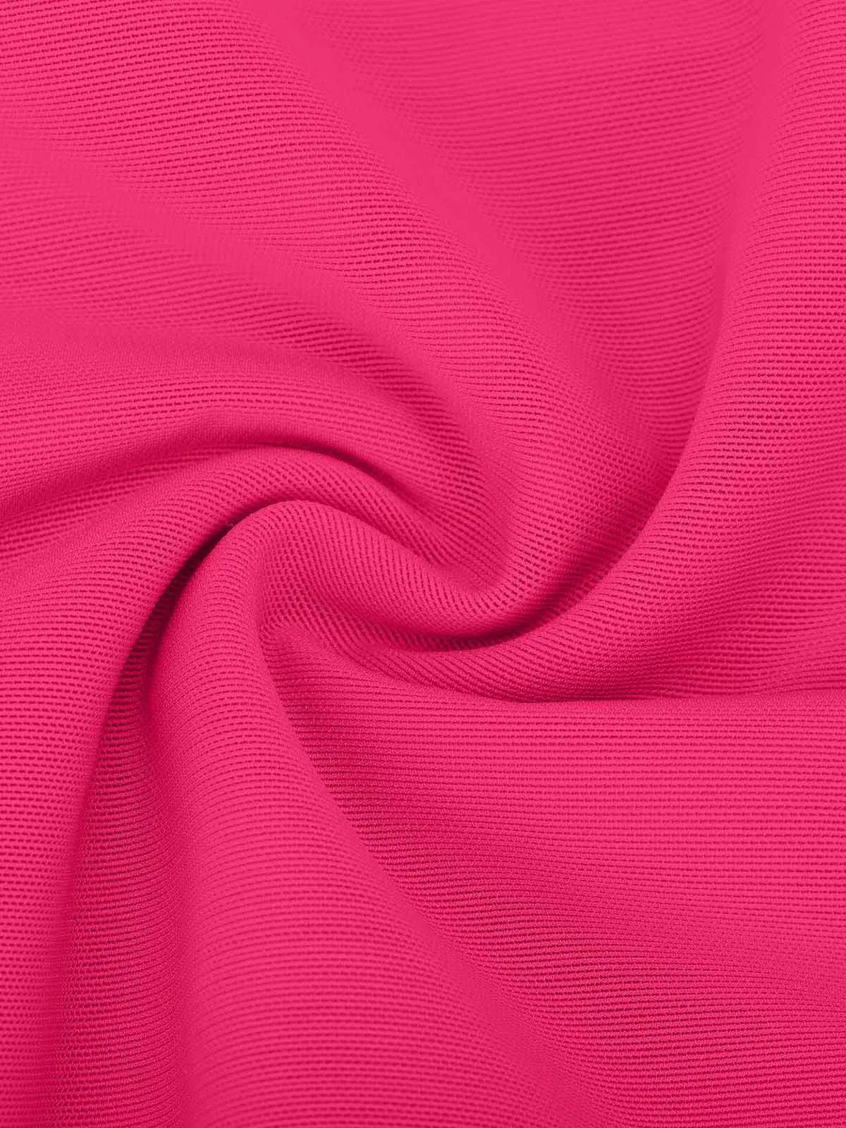 Shapewear Cowl Neck Halter Tummy Control Bodysuit - LivingCurves Pink / XS