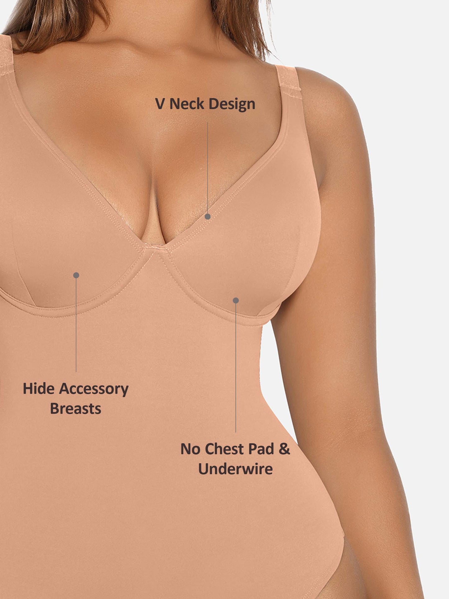 LIVC – V-Neck Tummy Control Shaping Bodysuit | Naadloze Comfort Body met Shaping Effect & Elegante Pasvorm