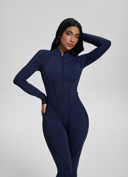 ÉLAN – Closed-Back Catsuit - LivingCurves Bodysuit Midnight Blue / XS