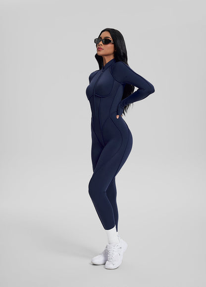 ÉLAN – Closed-Back Catsuit - LivingCurves Bodysuit Midnight Blue / XS