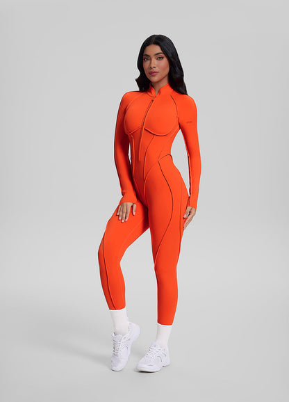 Closed-Back Catsuit - LivingCurves Bodysuit Solar Orange / XS