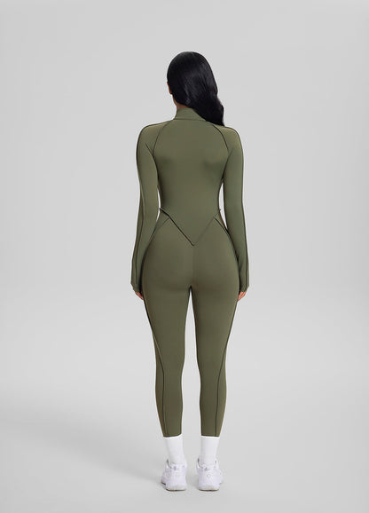 ZÉRA – Closed-Back Catsuit - LivingCurves Bodysuit Khaki Green / XS