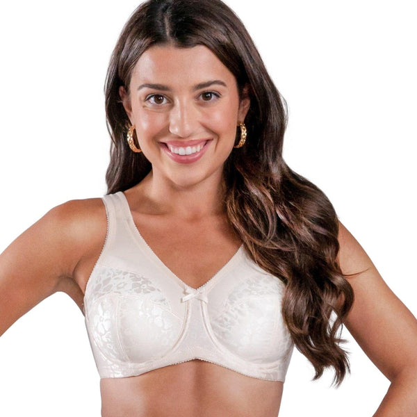 Style 7101 | Brand Printed Full Figure Support Underwire Bra - Fawn