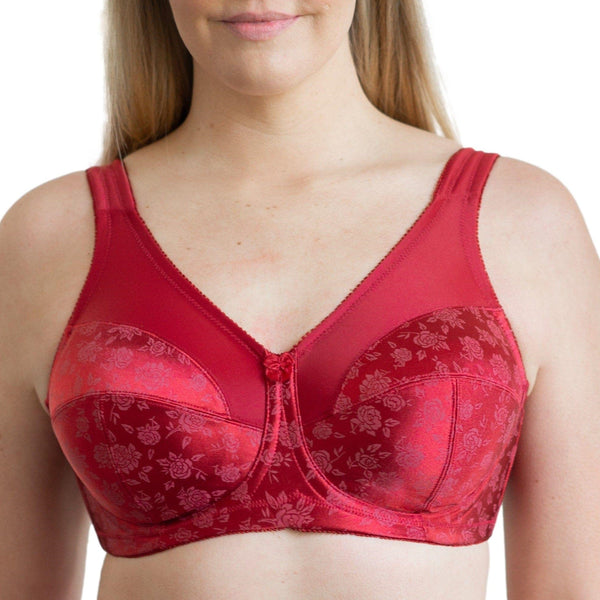 Style 7102 | Full Figure Super Support Soft Cup Bra - Red