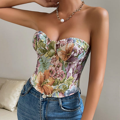 MAEVA – Floral Tube Corset Top
