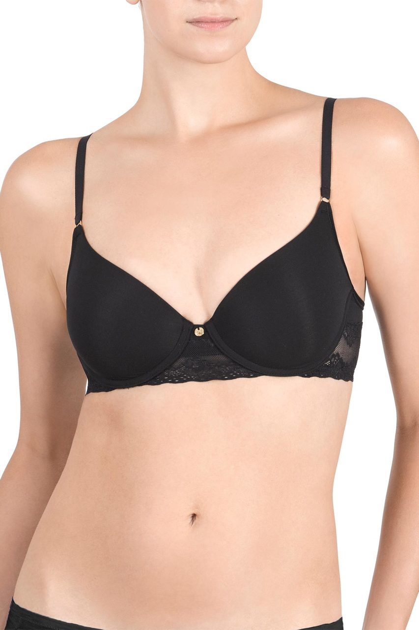 Natori Bliss Perfection Contour Underwire Bra #721154 - LivingCurves Bras Black / 32A
