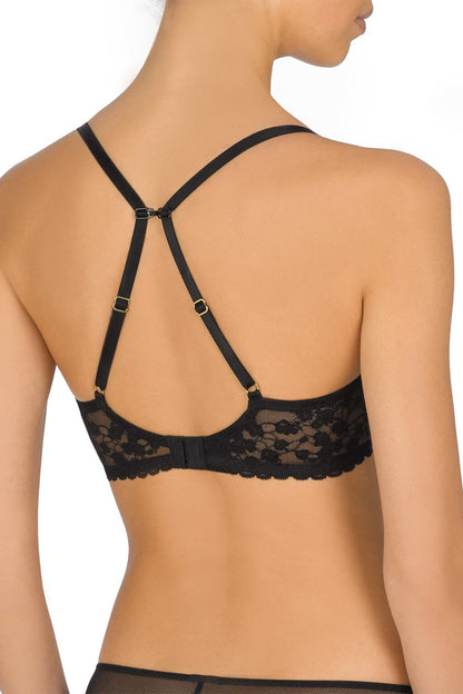 Natori Cherry Blossom Convertible Contour Underwire Bra #721191 - LivingCurves Bras Black / 30B