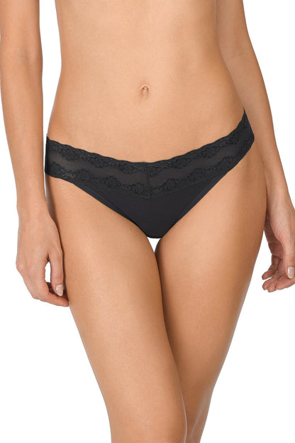 Natori Bliss Perfection Thong #750092 - LivingCurves Panties Black / One Size