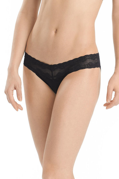 Natori Bliss Perfection V-Kini #756092 - LivingCurves Panties One Size / Black