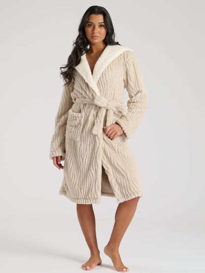 The Solace Gown In Wavy Taupe