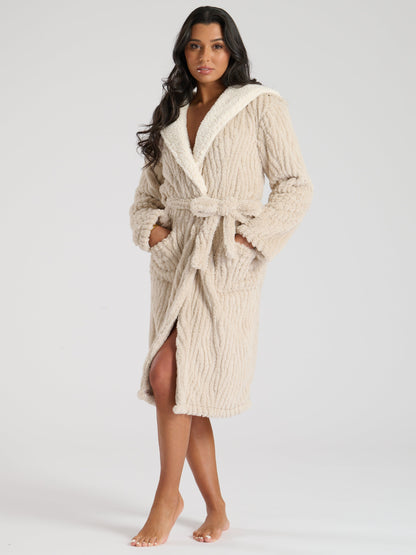 The Solace Gown In Wavy Taupe