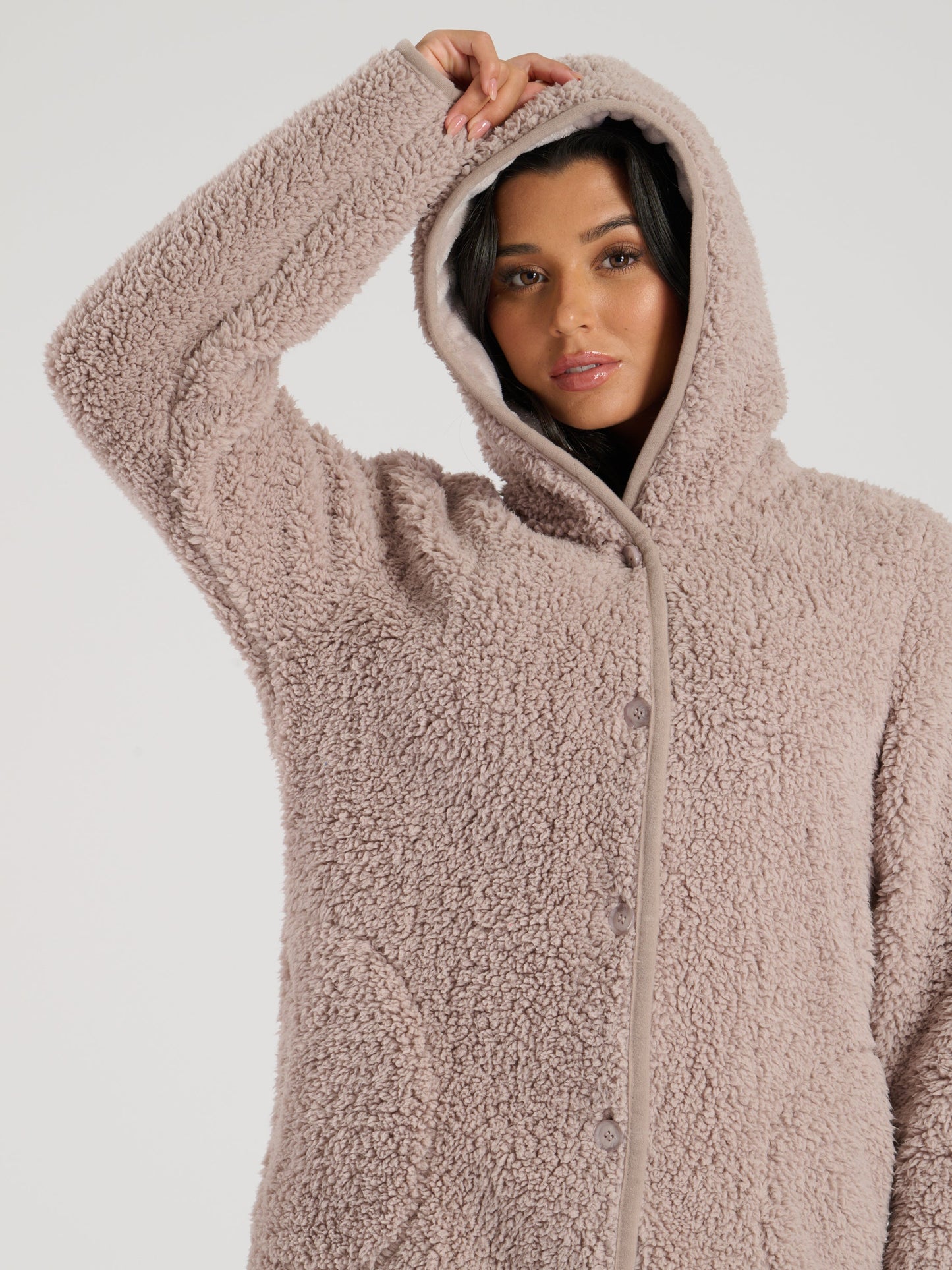 The Slouch Lounge Cardi In Mink