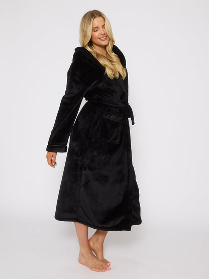 The Plush Dressing Gown In Black