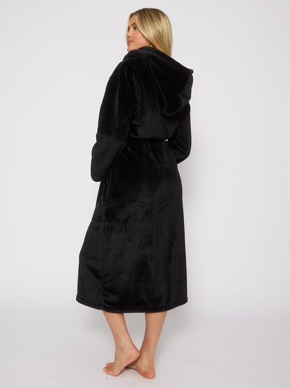 The Plush Dressing Gown In Black