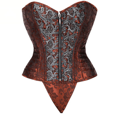 JACQUELINE – Leather Jacquard Corset