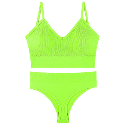 Naadloze Triangle BH Set – Meerdere Kleuren - LivingCurves Kaching Cart Upsell Toggle Fluor Groen / M