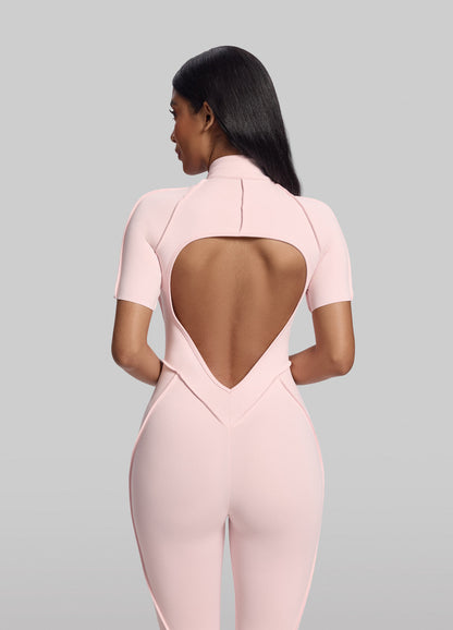 LYOR – Open Back Shaping Catsuit - LivingCurves Bodysuit pink / XS