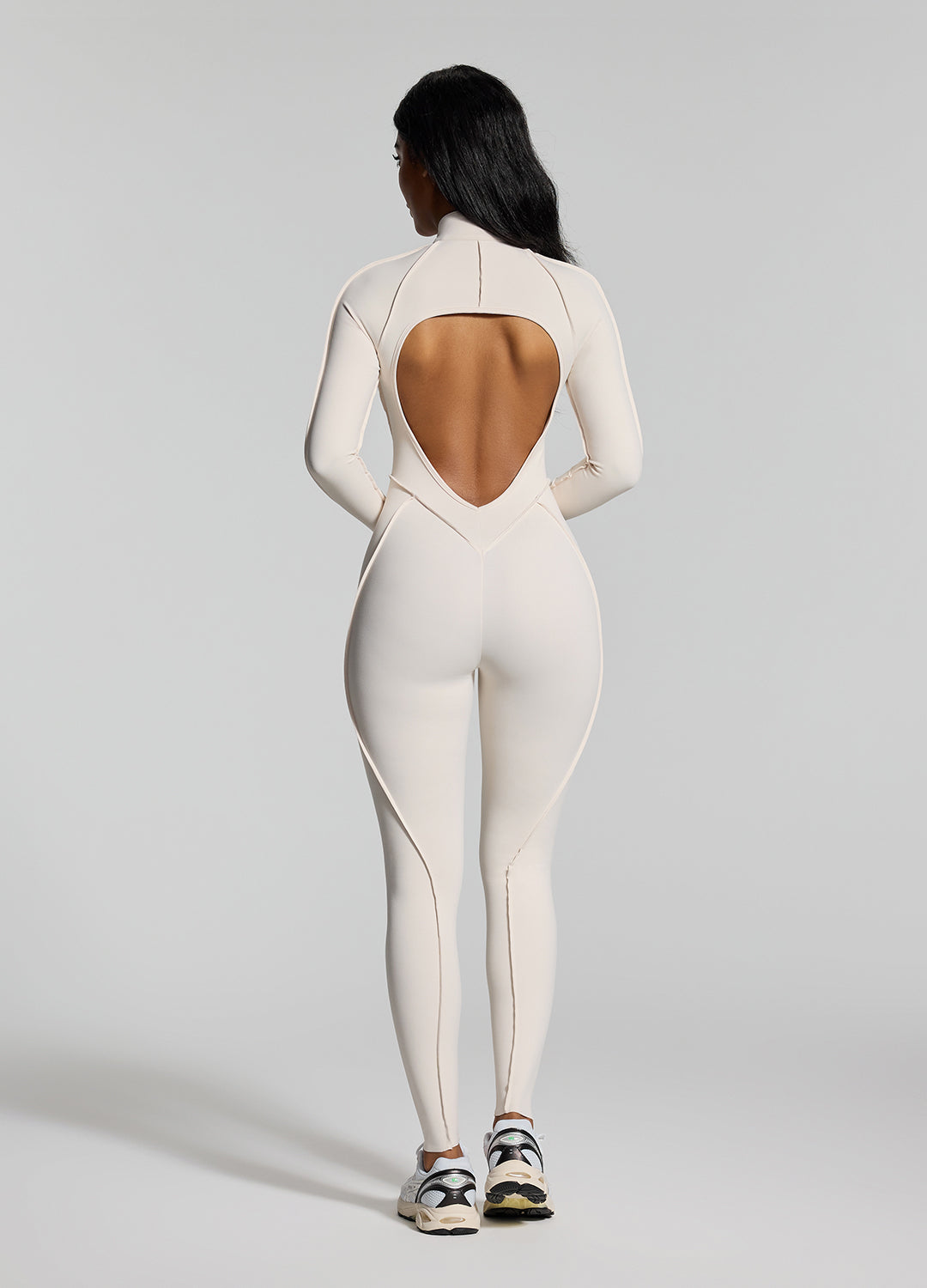 CAEL – Full-Length Shaping Catsuit - LivingCurves Bodysuit Ivory / XS