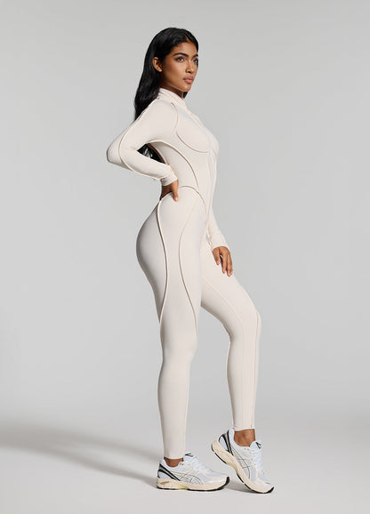 CAEL – Full-Length Shaping Catsuit - LivingCurves Bodysuit Ivory / XS