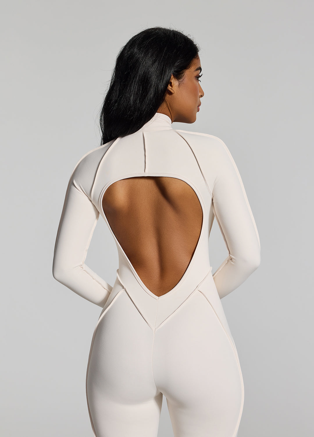 CAEL – Full-Length Shaping Catsuit - LivingCurves Bodysuit Ivory / XS