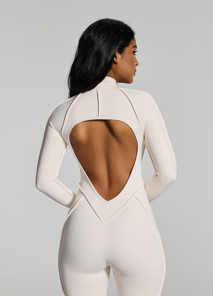 CAEL – Full-Length Shaping Catsuit - LivingCurves Bodysuit Ivory / XS