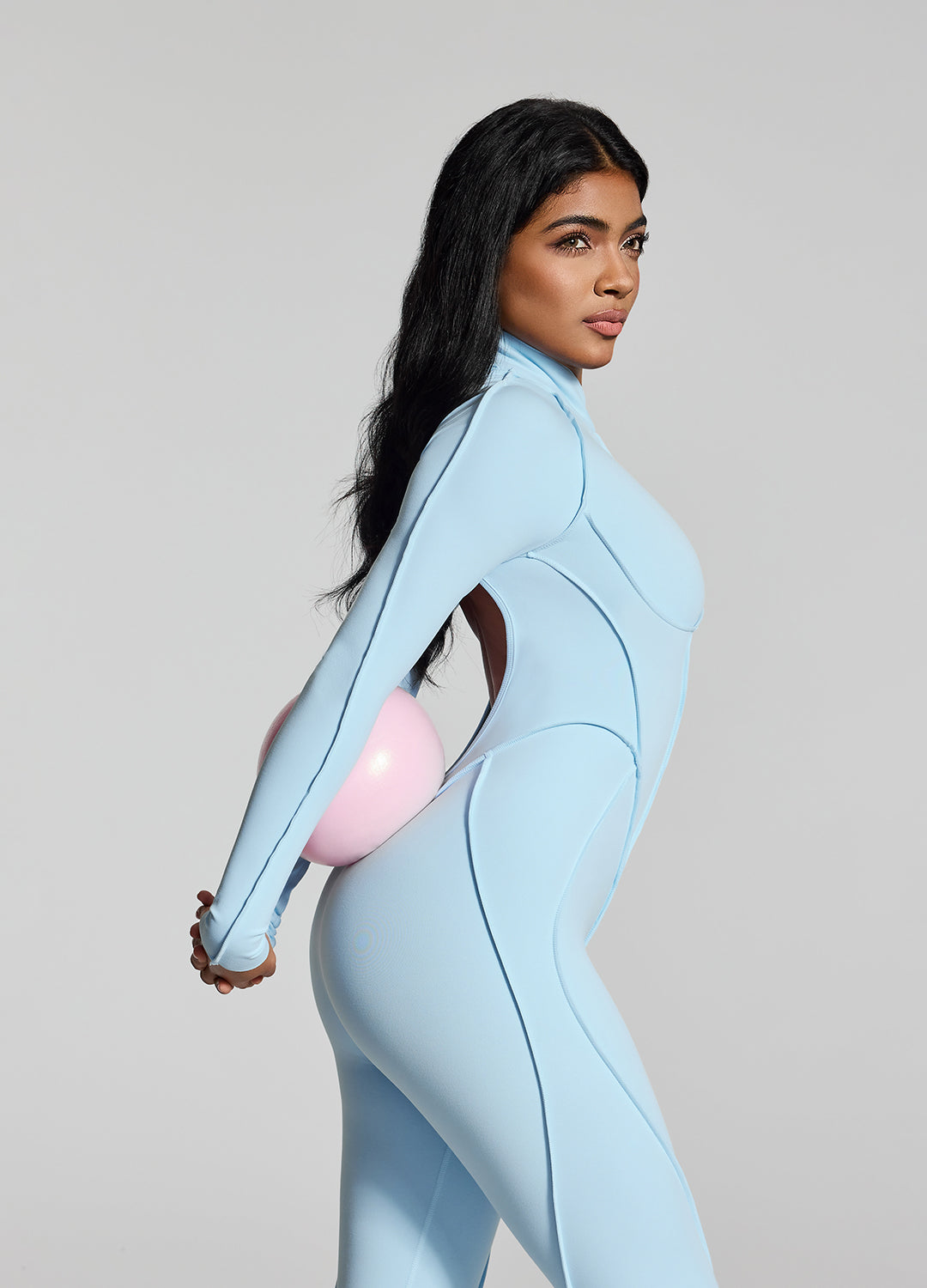 VÉRA – Full-Length Shaping Catsuit - LivingCurves Bodysuit Sky Blue / XS