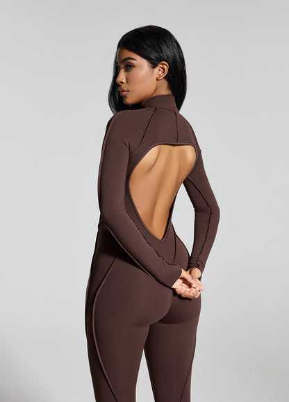 ISAR – Full Length Catsuit - LivingCurves Bodysuit Chocolate / XS