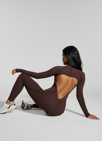 ISAR – Full Length Catsuit - LivingCurves Bodysuit Chocolate / XS