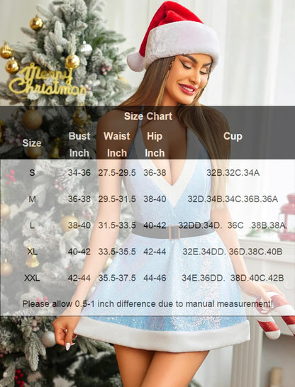 SERAPHEL - Sequin Halter Santa Set