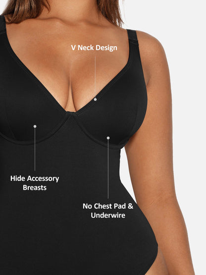 LIVC – V-Neck Tummy Control Shaping Bodysuit | Naadloze Comfort Body met Shaping Effect & Elegante Pasvorm